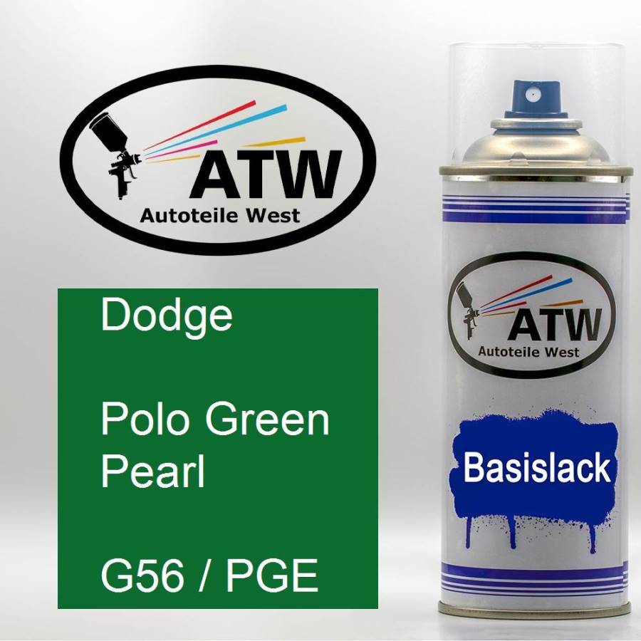 Dodge, Polo Green Pearl, G56 / PGE: 400ml Sprühdose, von ATW Autoteile West.